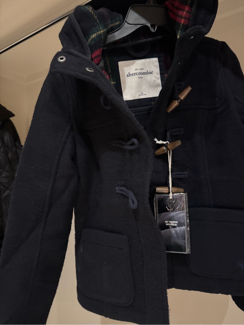 Abercrombie kids Navy Toggle Duffle Coat